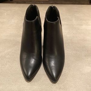 Black pointed toe booties size 5 1/2. Brand new, never worn.